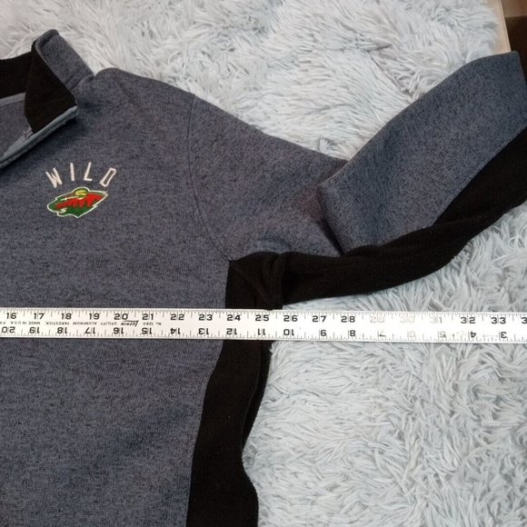 Minnesota Wild Mens Fleece Jacket Gray XL NHL Hockey Embroidered Logo Graphic - Picture 7 of 12